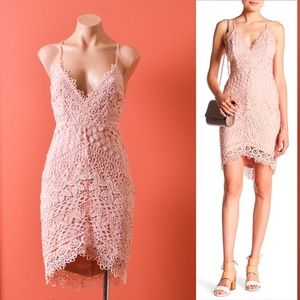 ASTR the Label Hi-Lo Lace Bodycon Dress XS